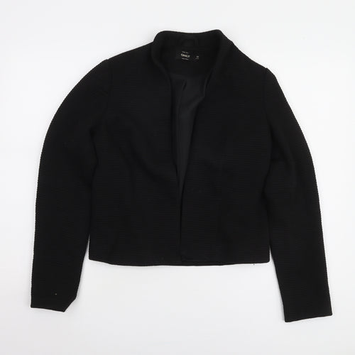 ONLY Women's Black Jacket Size 10 Lined Casual