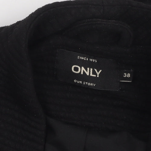ONLY Women's Black Jacket Size 10 Lined Casual