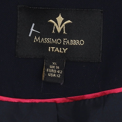 Massimo Fabbro Women's Blue Blazer Size 16