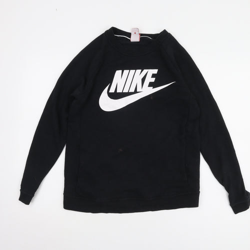 Nike Women's Black Sweatshirt Size S Cotton Blend