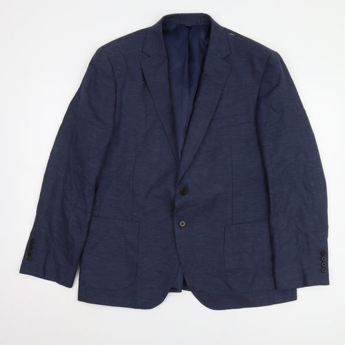 Marks and Spencer Men's Blue Wool Blazer XL