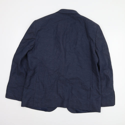 Marks and Spencer Men's Blue Wool Blazer XL