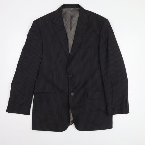 Marks and Spencer Men's Grey Striped Blazer 40 Short