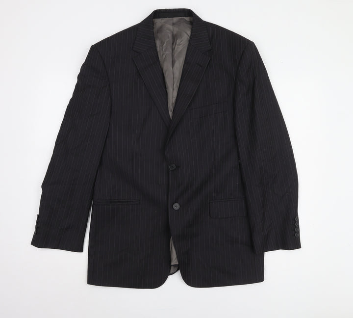 Marks and Spencer Men's Grey Striped Blazer 40 Short