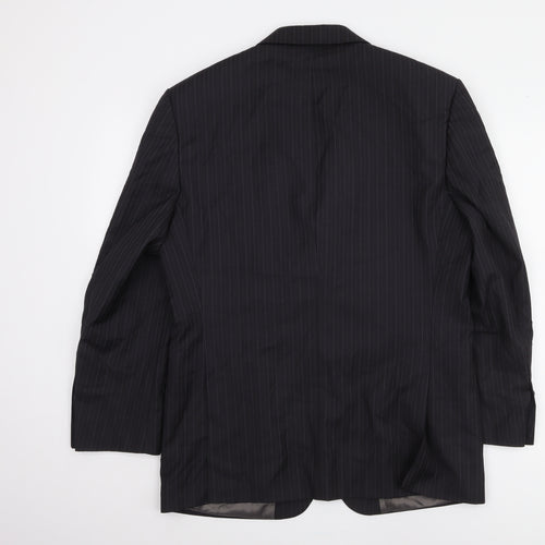 Marks and Spencer Men's Grey Striped Blazer 40 Short