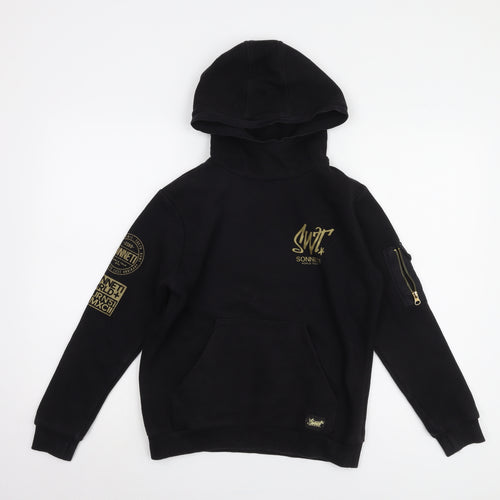 Sonneti Boys Black Hoodie 12-13 Years Pullover Style