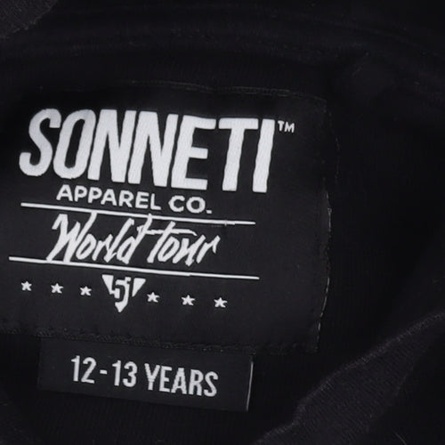 Sonneti Boys Black Hoodie 12-13 Years Pullover Style
