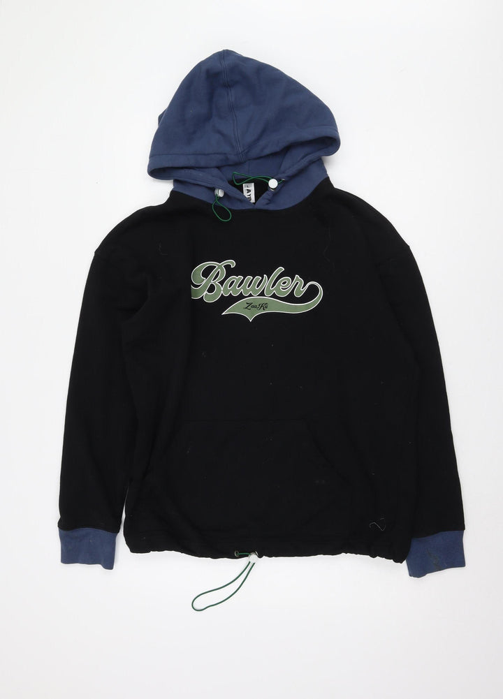 GAYR Men's Black Pullover Hoodie - Regular Fit