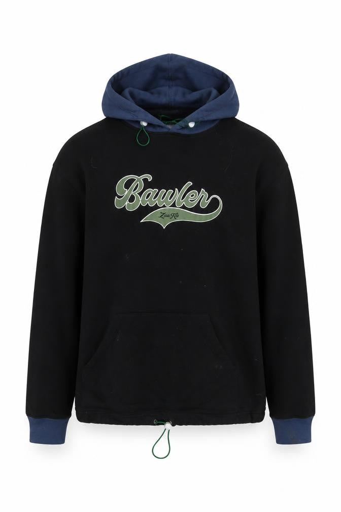 Front view of GAYR Men's Black Pullover Hoodie - Regular Fit
