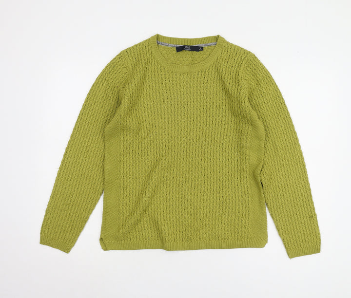 ISLE Women's Green Pullover Jumper, Size S