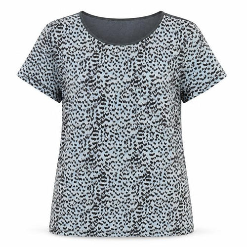 French Connection Women's Blue Animal Print T-Shirt S