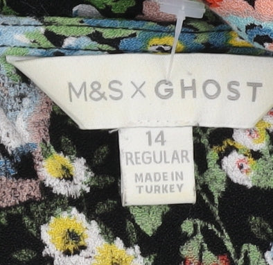 Marks and Spencer x Ghost Women's Floral Dress, Size 14