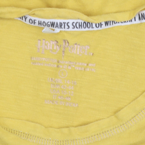 Harry Potter Teens Yellow T-Shirt in Plus Size 14-16