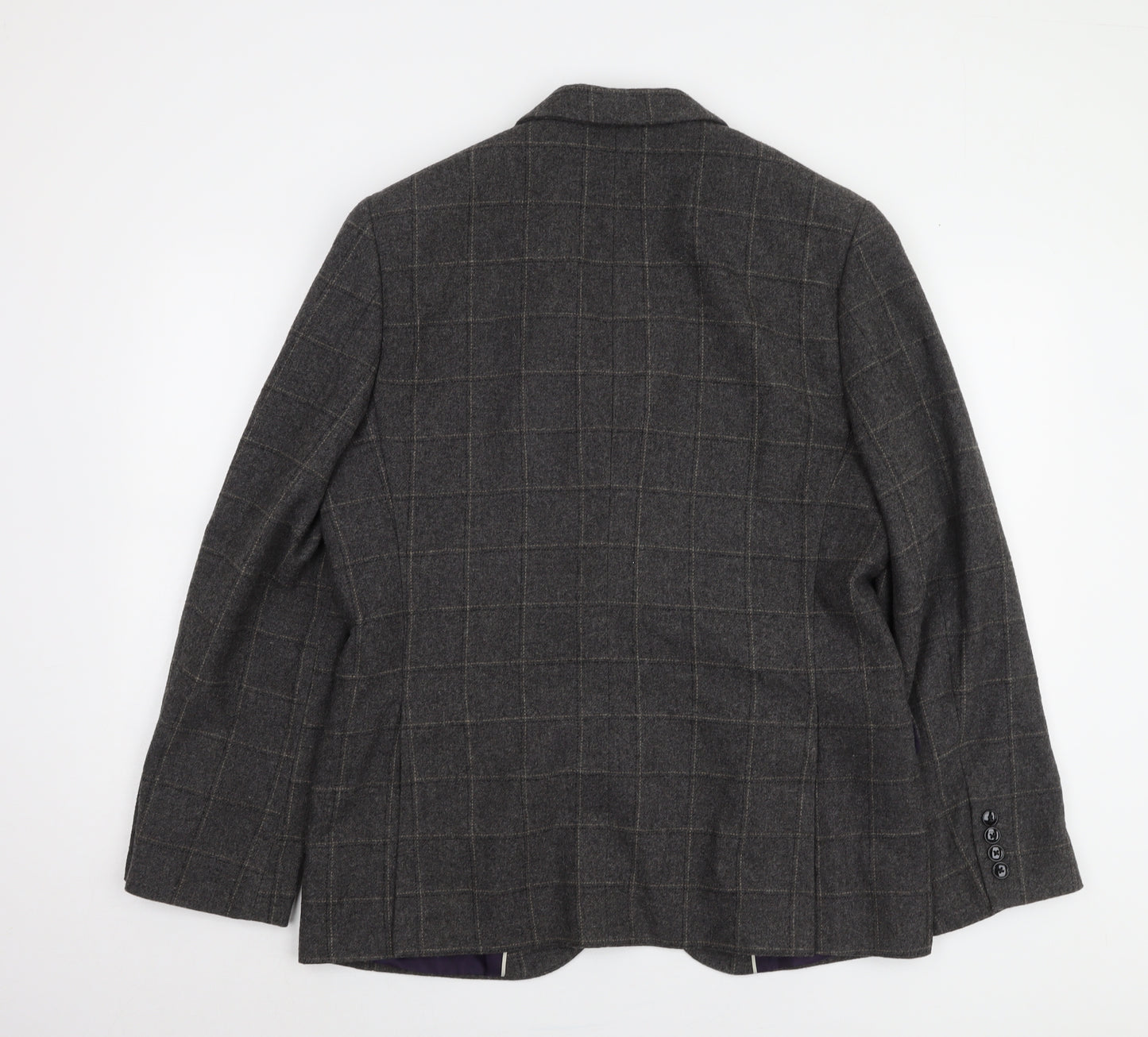 Marks and Spencer Men's Grey Check Blazer 40R