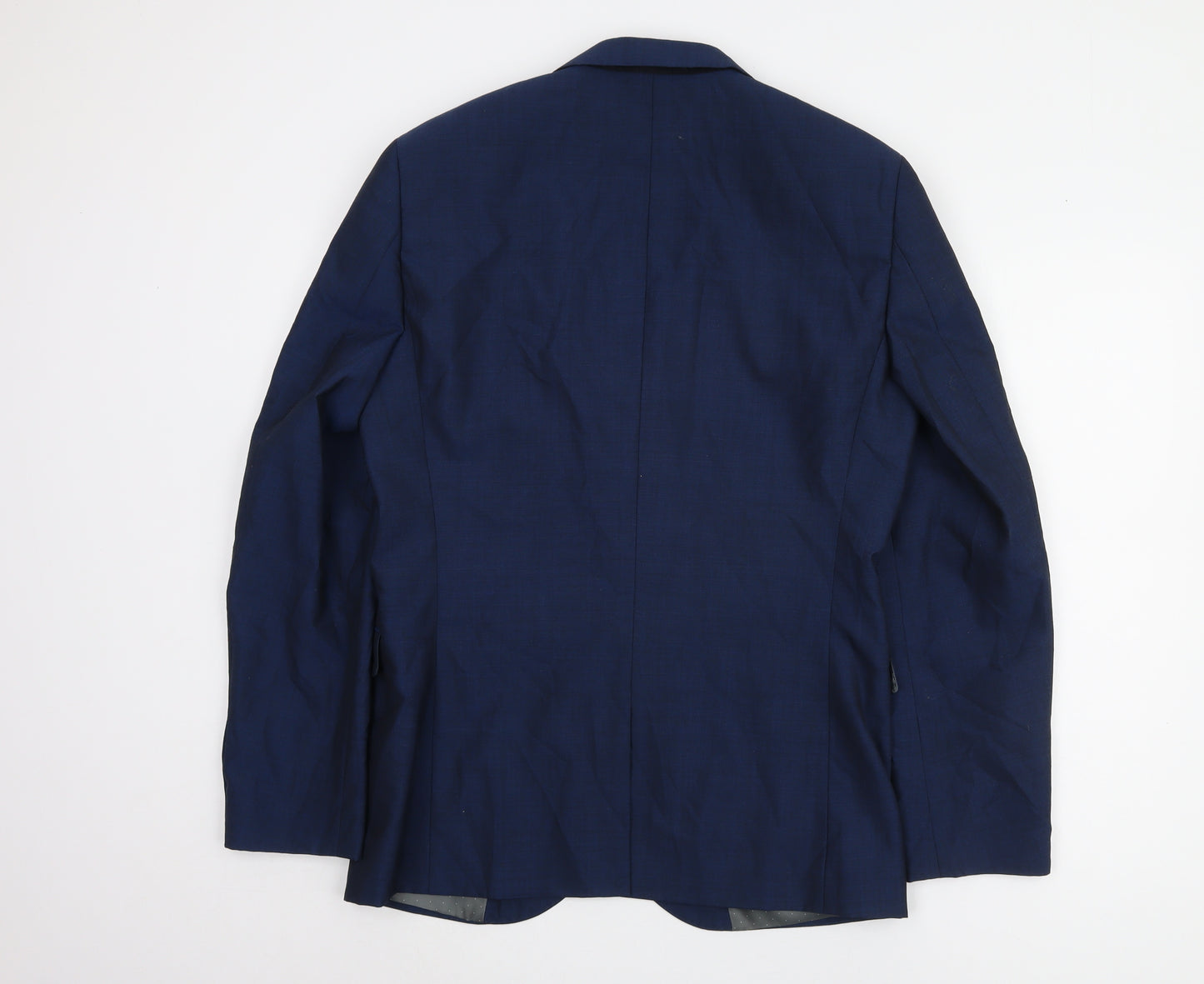Next Men's Blue Blazer Jacket 40R Wool-Blend Business