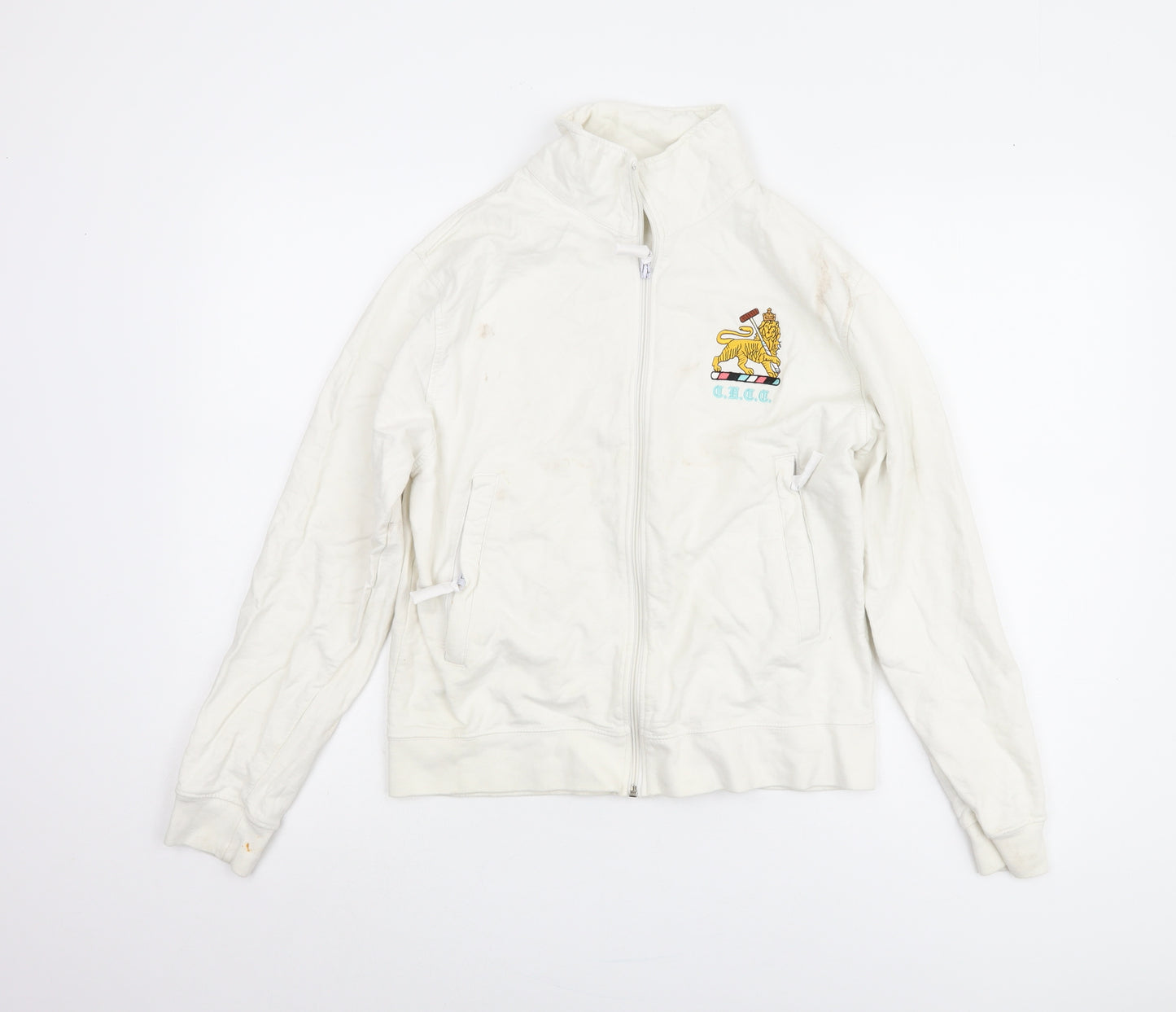 Skinfit White Cotton Unisex Jacket M Long Sleeve Casual