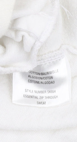 Skinfit White Cotton Unisex Jacket M Long Sleeve Casual