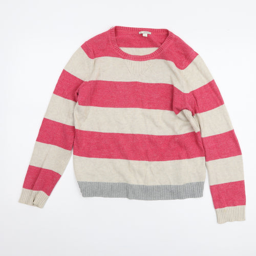 Gap Women's Red Striped Pullover Jumper M