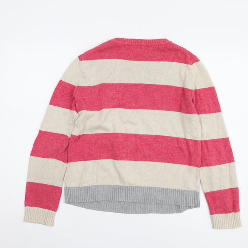 Gap Women's Red Striped Pullover Jumper M