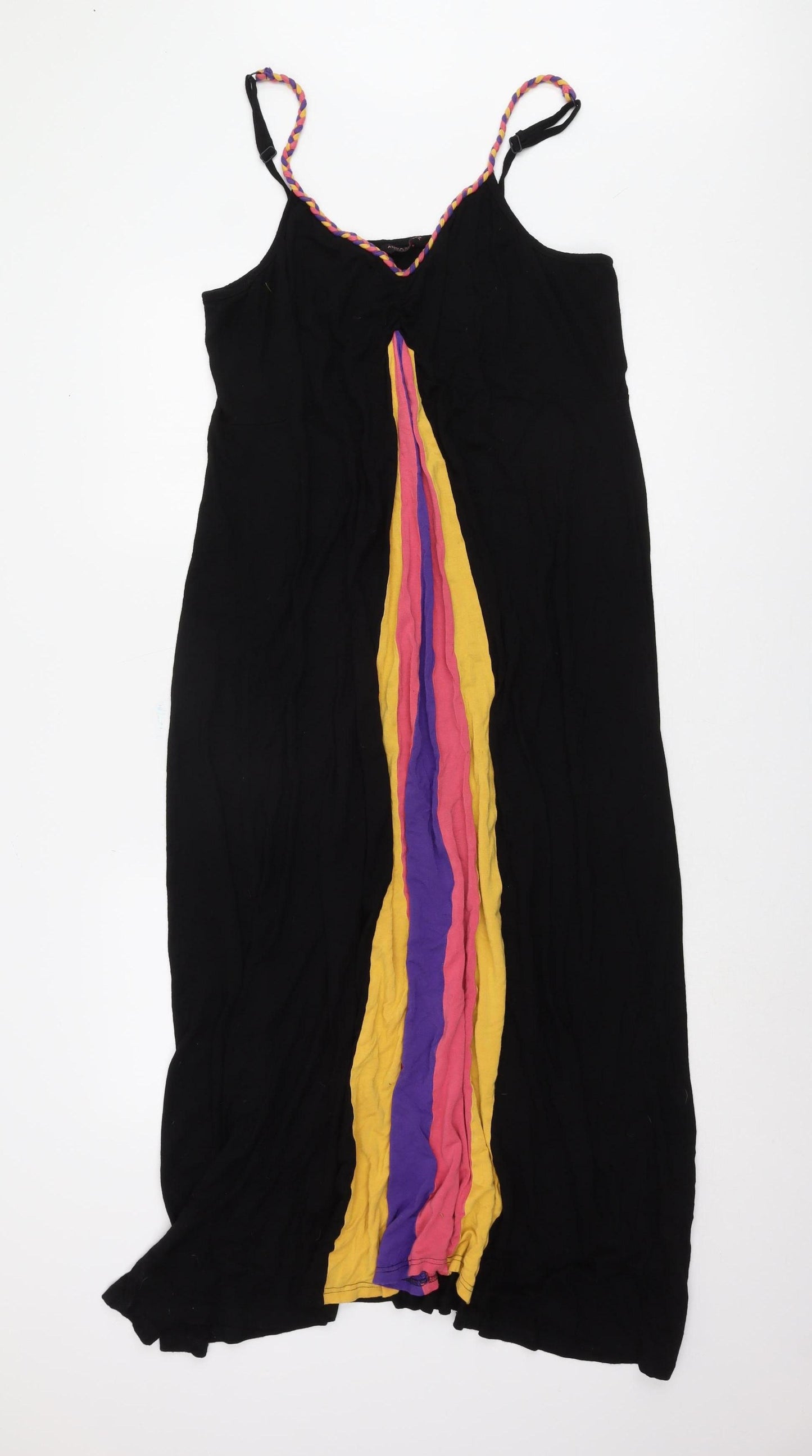 Anna Scholz Women's Black Long Slip Dress, Size 22
