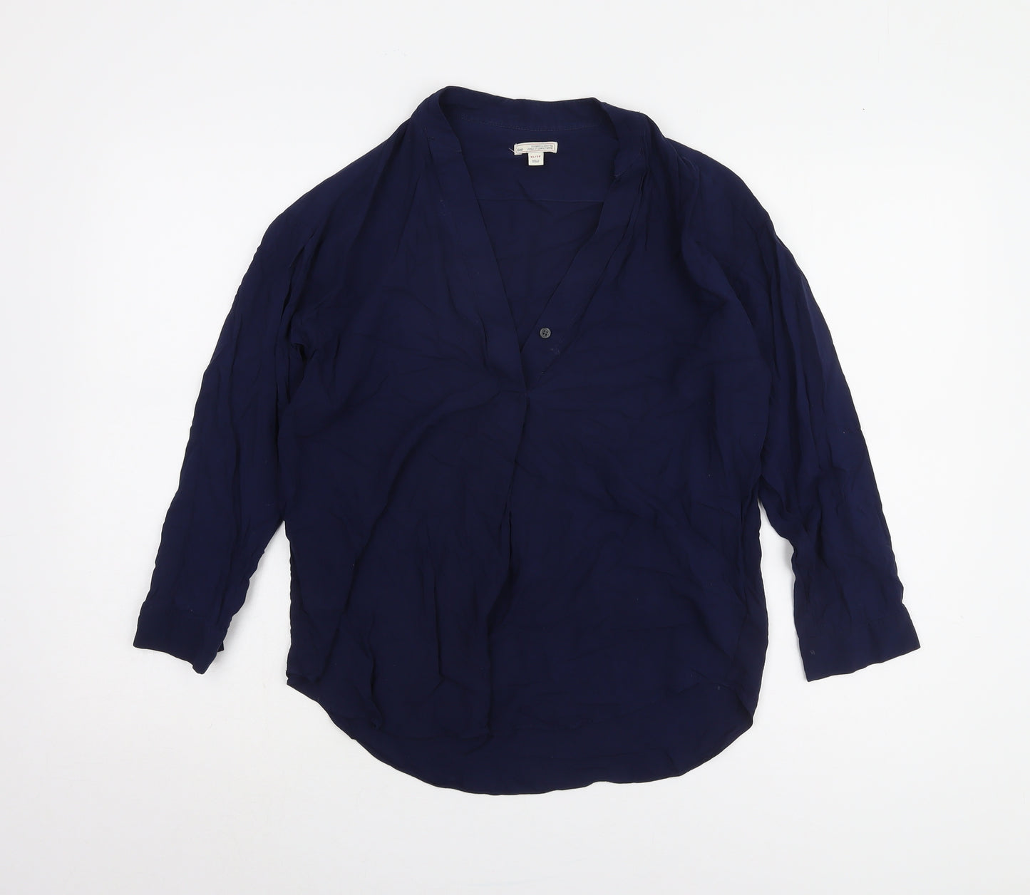 Gap Women's Blue Viscose Blouse XS Casual Button