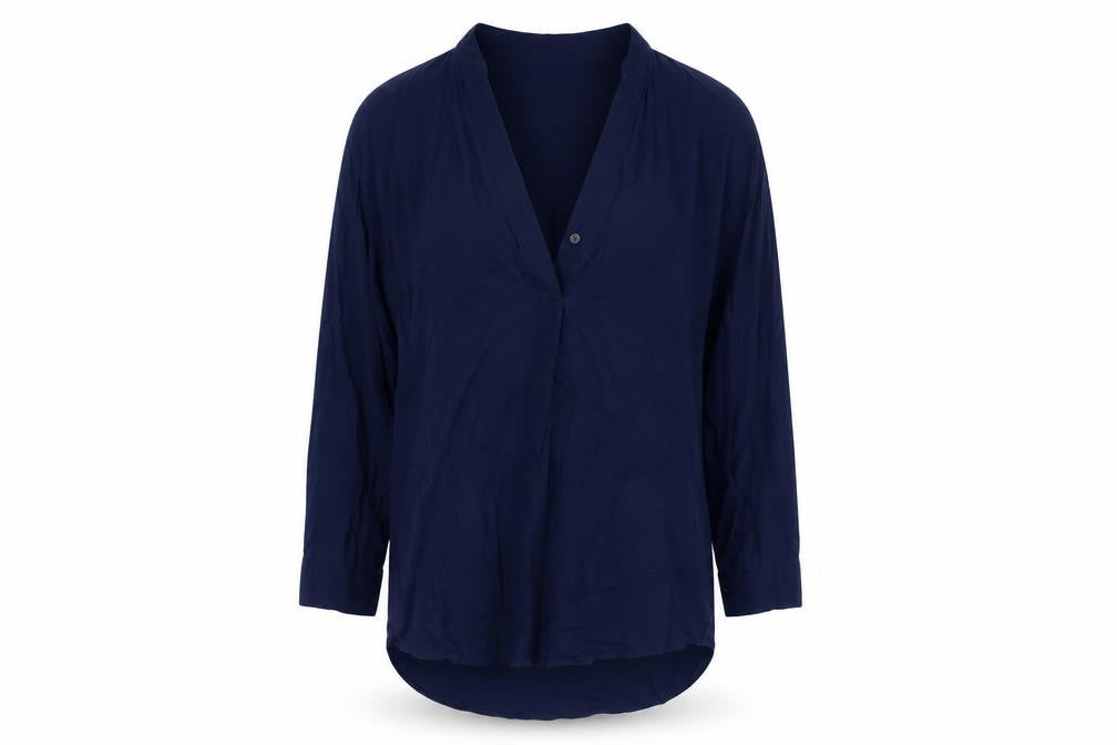 Front view of Gap Women's Blue Viscose Blouse XS Casual Button