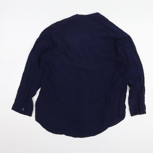 Gap Women's Blue Viscose Blouse XS Casual Button