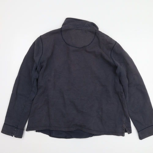 Crew Clothing Men's Blue 1/4 Zip Sweatshirt Size 16