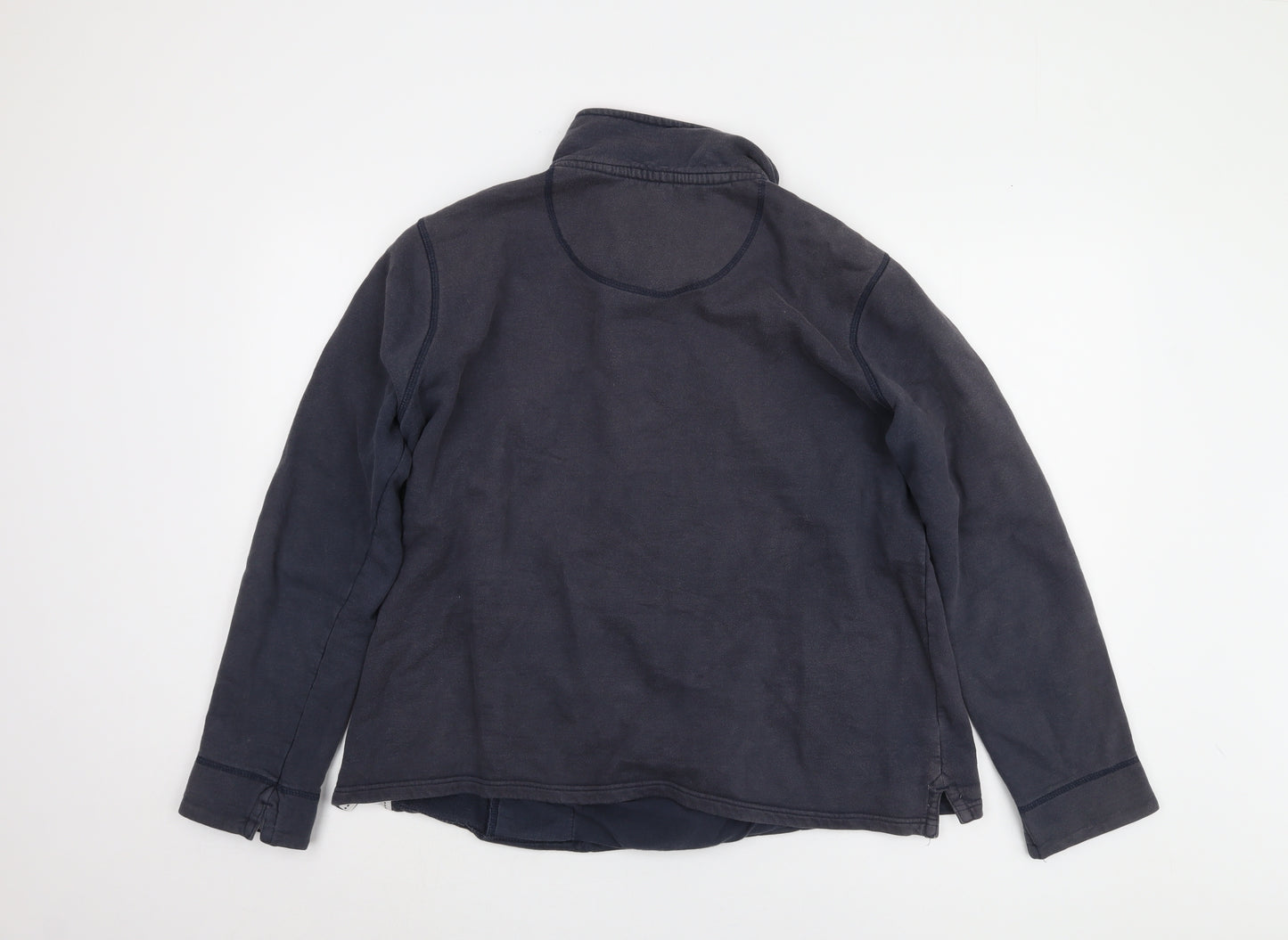 Crew Clothing Men's Blue 1/4 Zip Sweatshirt Size 16