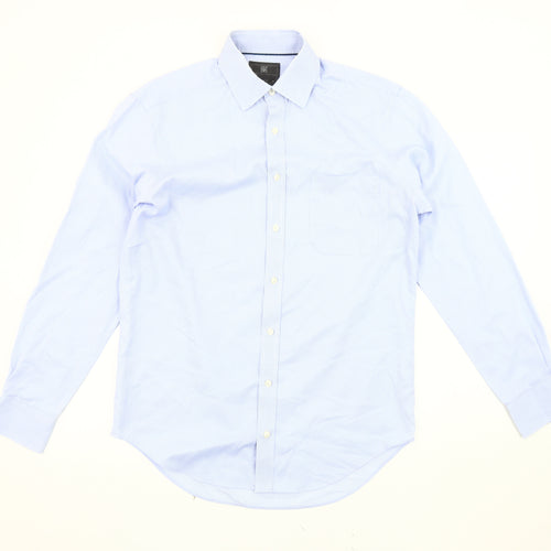 Marks and Spencer Men's Blue Regular Fit Shirt Size 15
