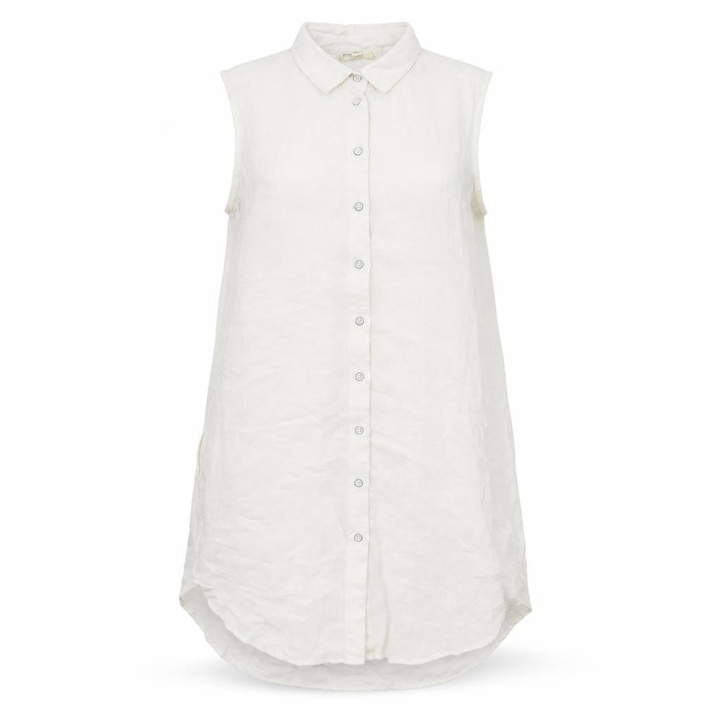 Front view of FatFace Women's White Button-Up Shirt, size 10