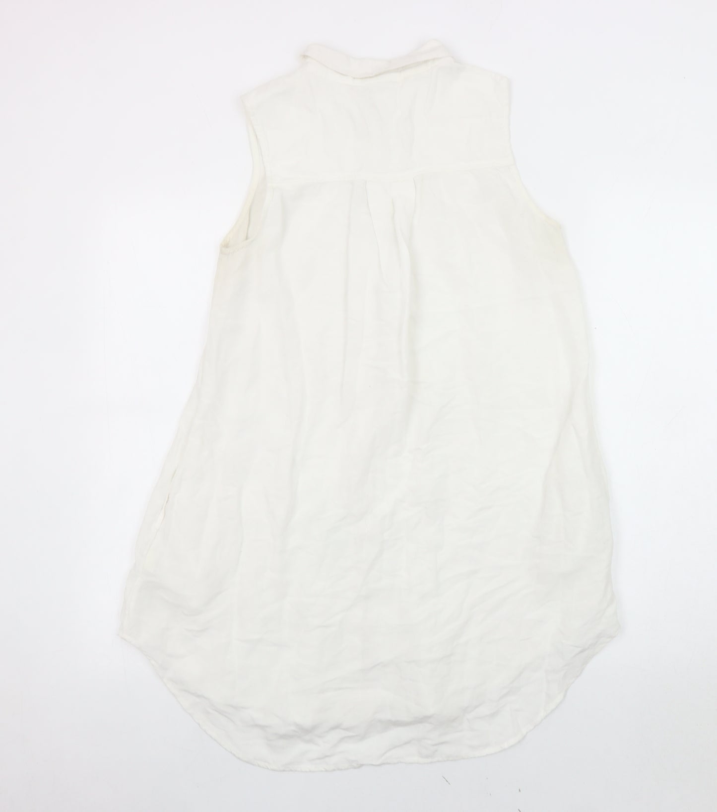 Fat Face Women's White Button-Up Shirt, Size 10