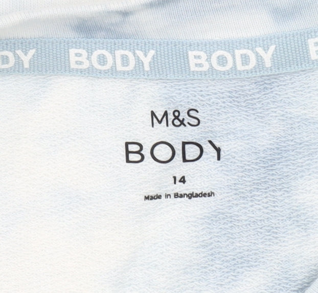 Marks and Spencer Women's Blue Tie-Dye Sweatshirt