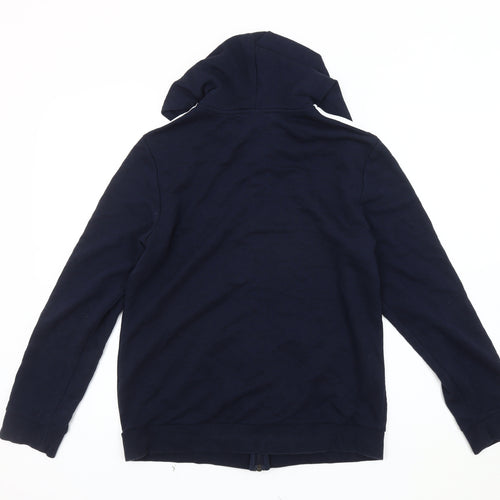Adidas Unisex Blue Hooded Zip Jacket M
