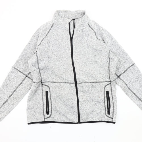 Damart Women's Grey Knit Basic Jacket L