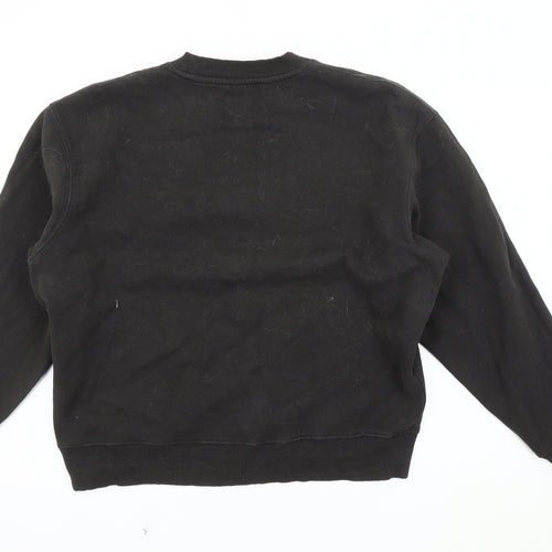 Superdry Unisex Black Pullover Sweatshirt Size 14