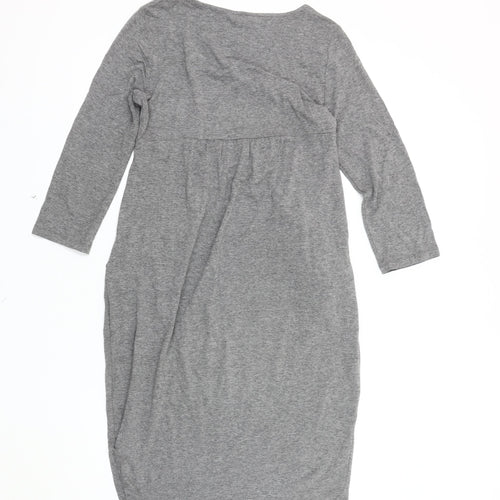 Marks and Spencer Grey Knit Long Sleeve Dress 10