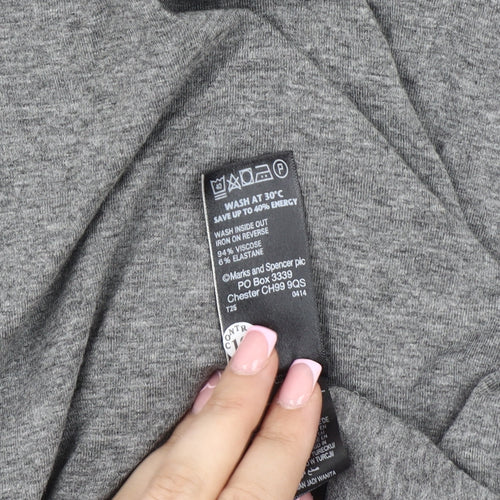 Marks and Spencer Grey Knit Long Sleeve Dress 10