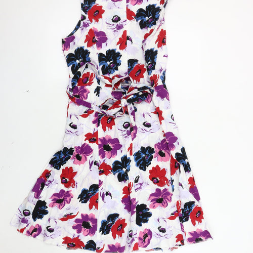 Autonomy Women's Multicoloured Floral Dress Size 14