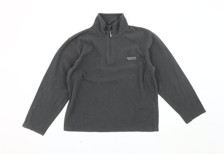 Regatta Men's Black 1/4 Zip Fleece Sweatshirt - S