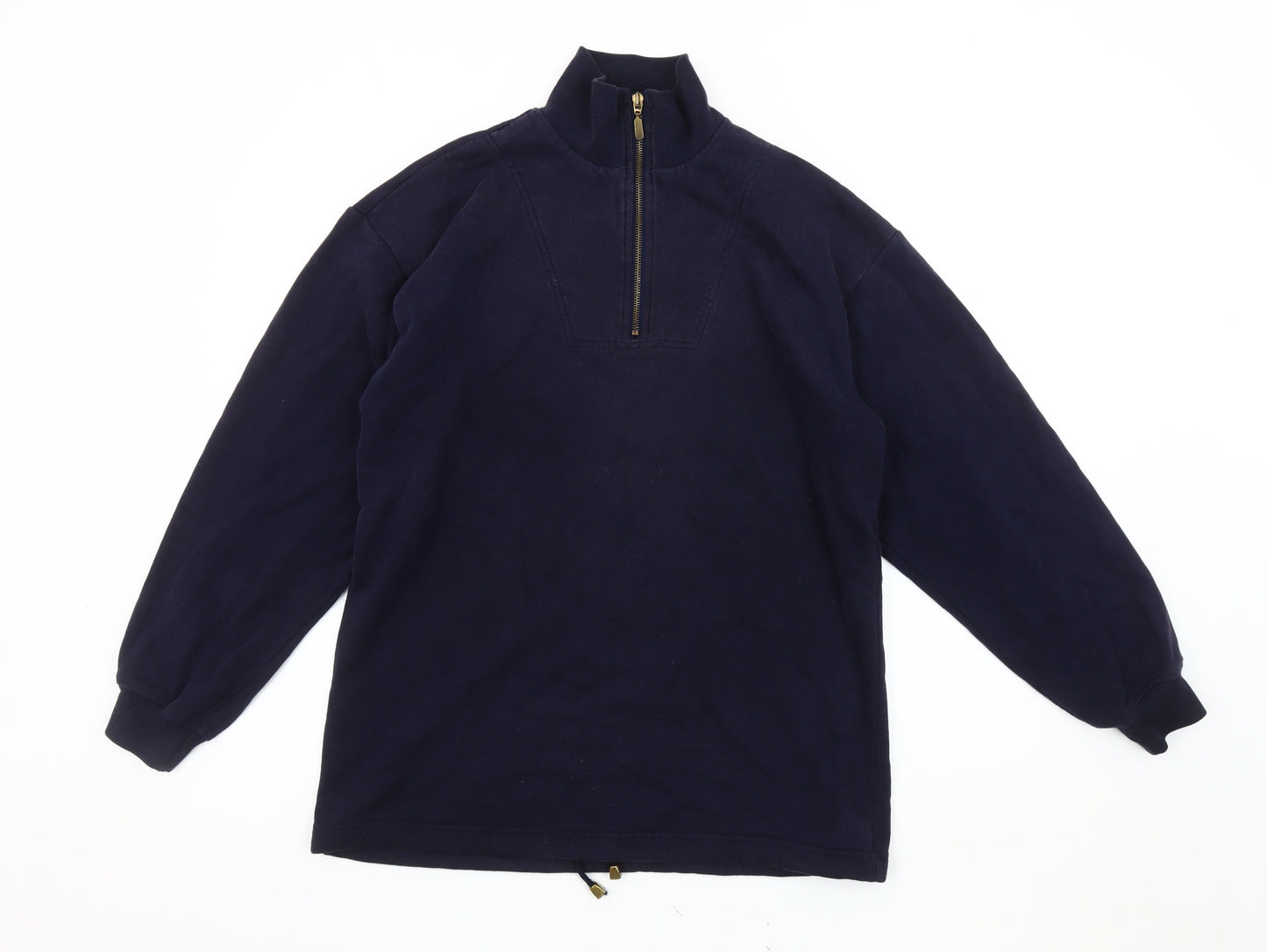 Marks and Spencer Women's Blue Fleece Pullover Sweatshirt M