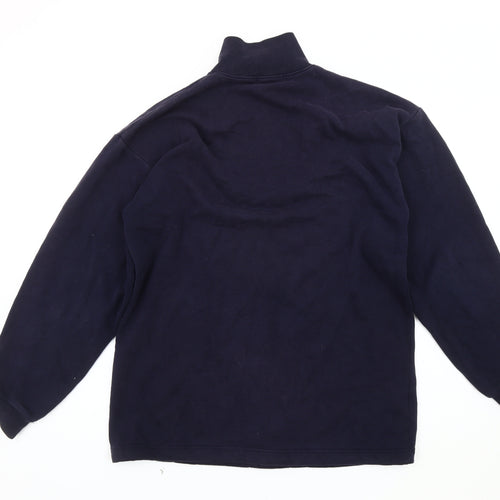 Marks and Spencer Women's Blue Fleece Pullover Sweatshirt M