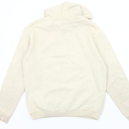 VOI London Men's Beige Pullover Hoodie L Logo