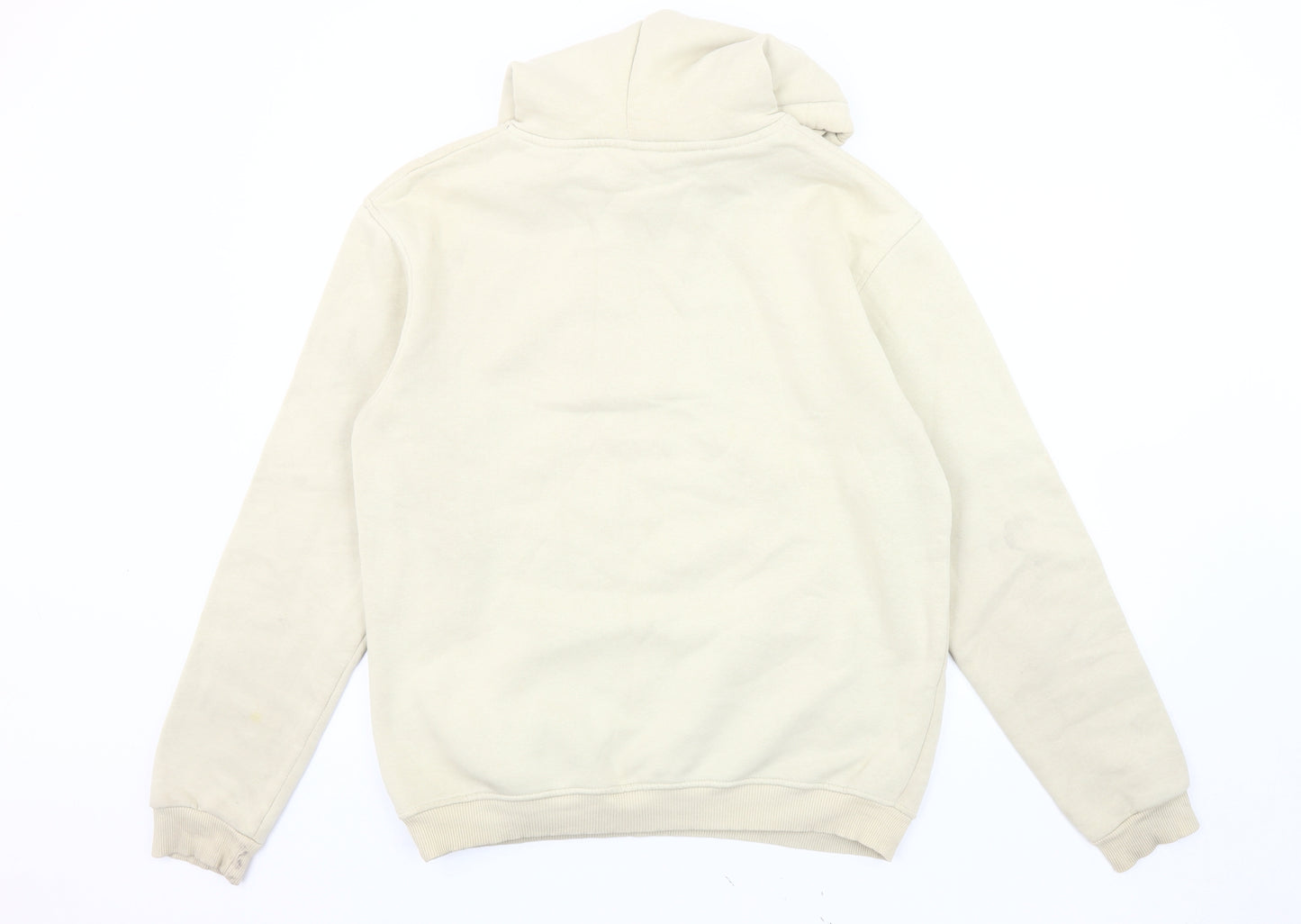 VOI London Men's Beige Pullover Hoodie L Logo