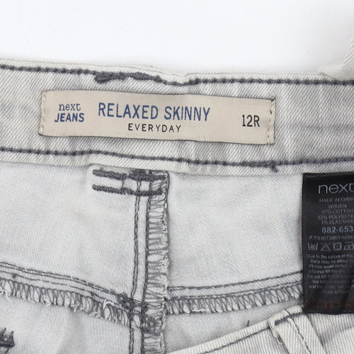 Next Women's Grey Relaxed Skinny Jeans Size 12R - Everyday Style