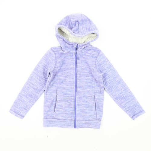 Mountain Warehouse Girls Purple Hooded Jacket 7-8 Years