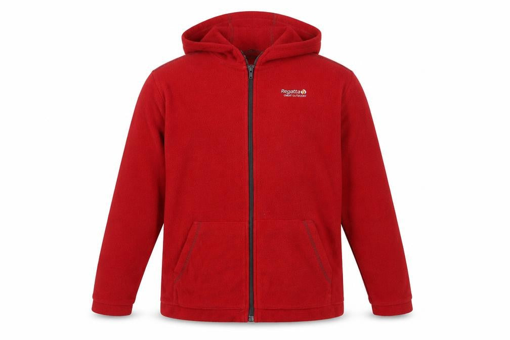 Regatta Unisex Red Fleece Jacket Size 164 Hooded Casual