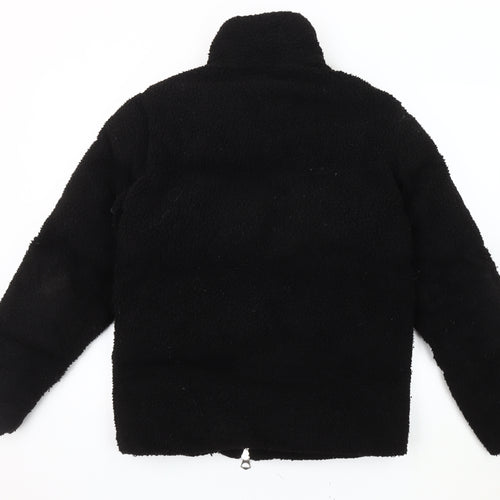 ASOS Women's Black Fleece Jacket XS Relaxed Fit