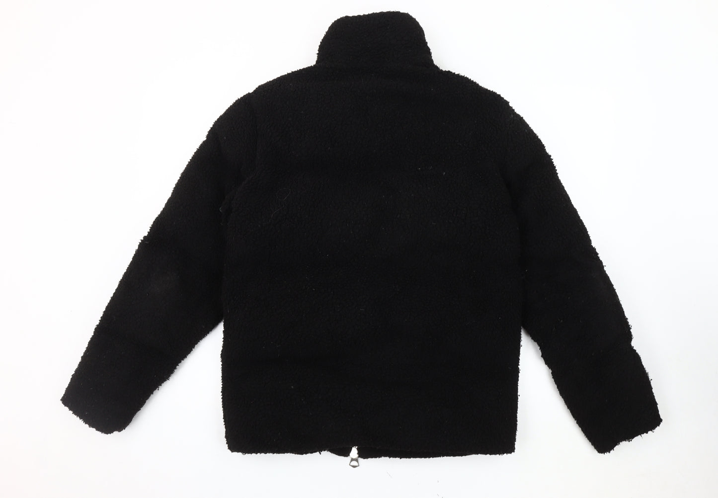 ASOS Women's Black Fleece Jacket XS Relaxed Fit