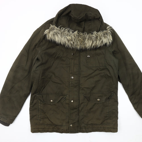 River Island Green Women's Parka Coat Size L